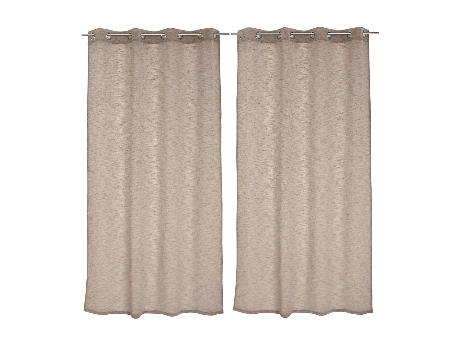 Rideau Voilage Effet Lin "Maya" 140x240cm Naturel