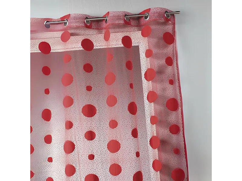 Voilage en maille effet éponge et filet