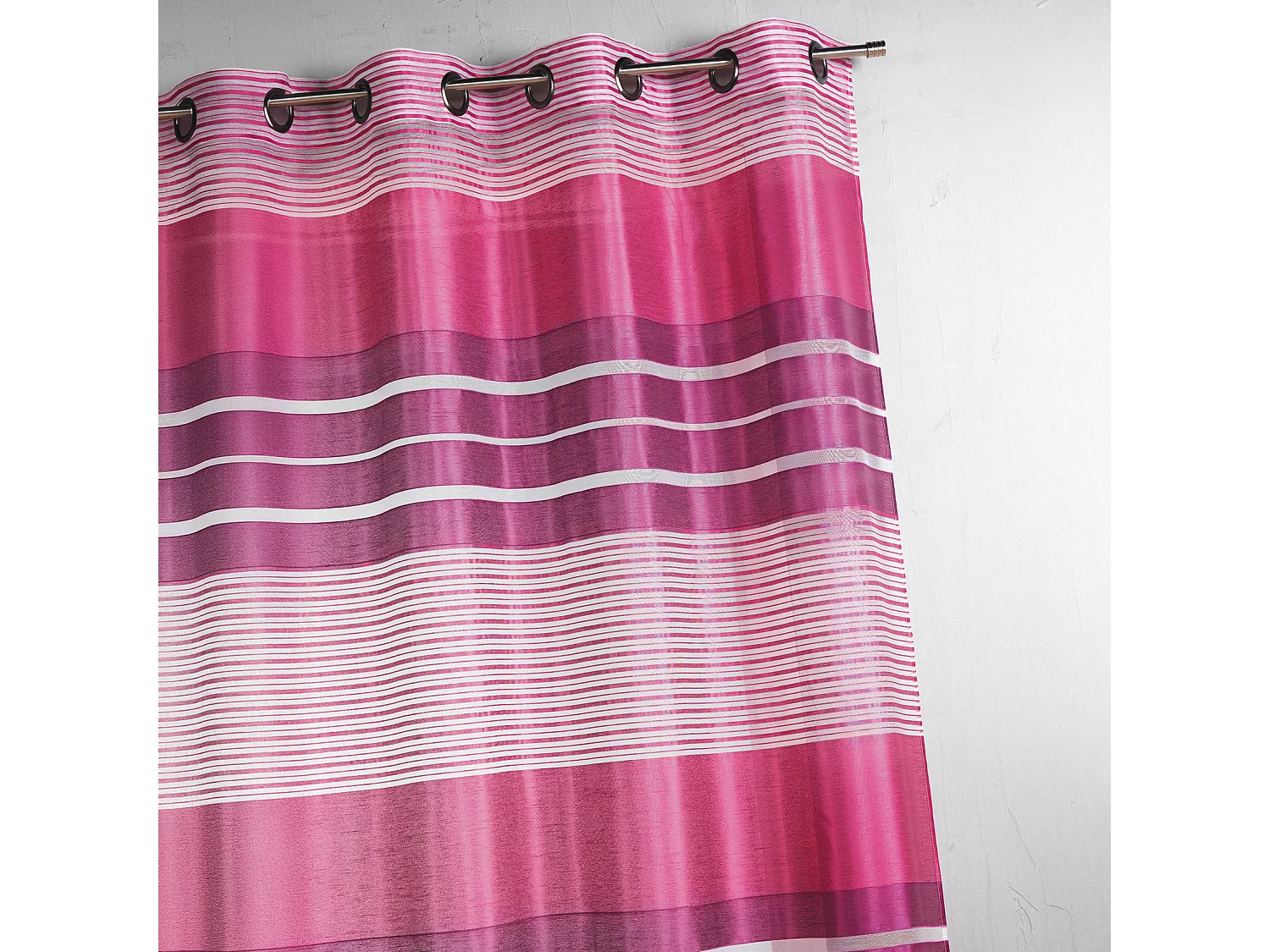 Visillo fantasía a rayas horizontales