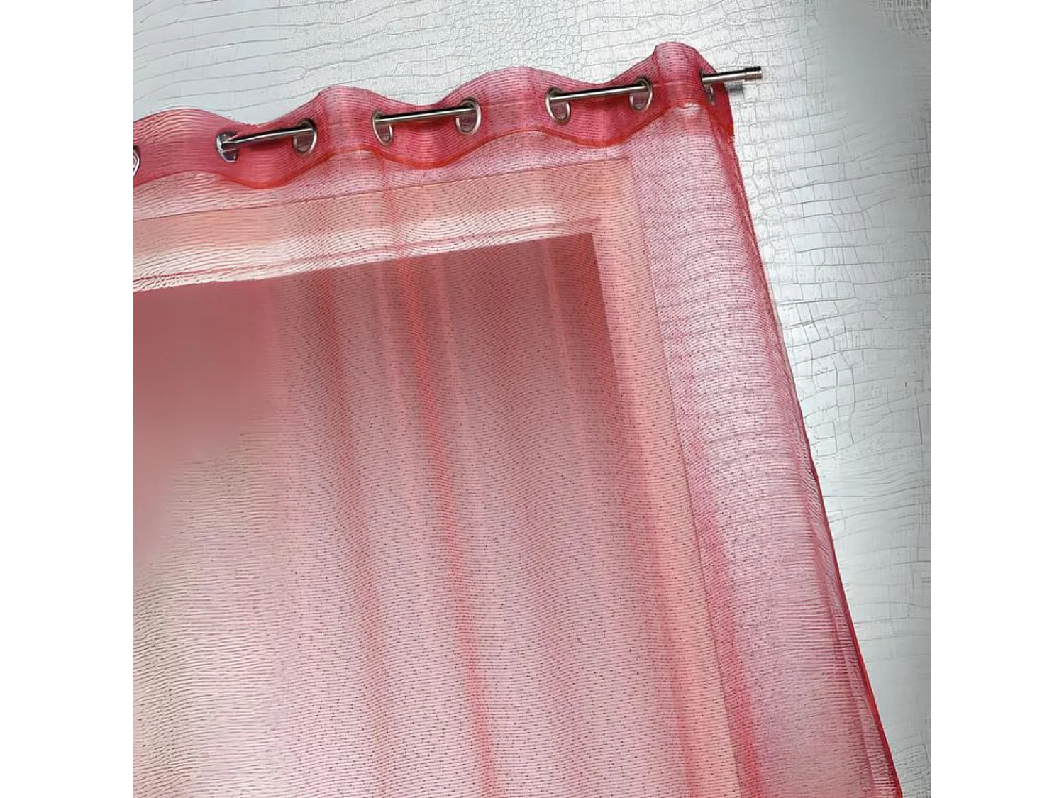 Visillo organza finas rayas horizontales