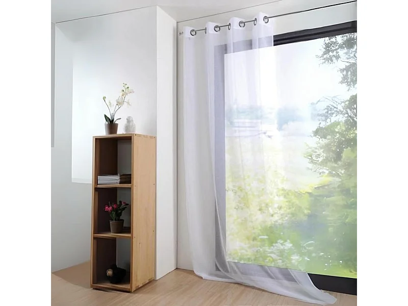 Visillo liso con ojales