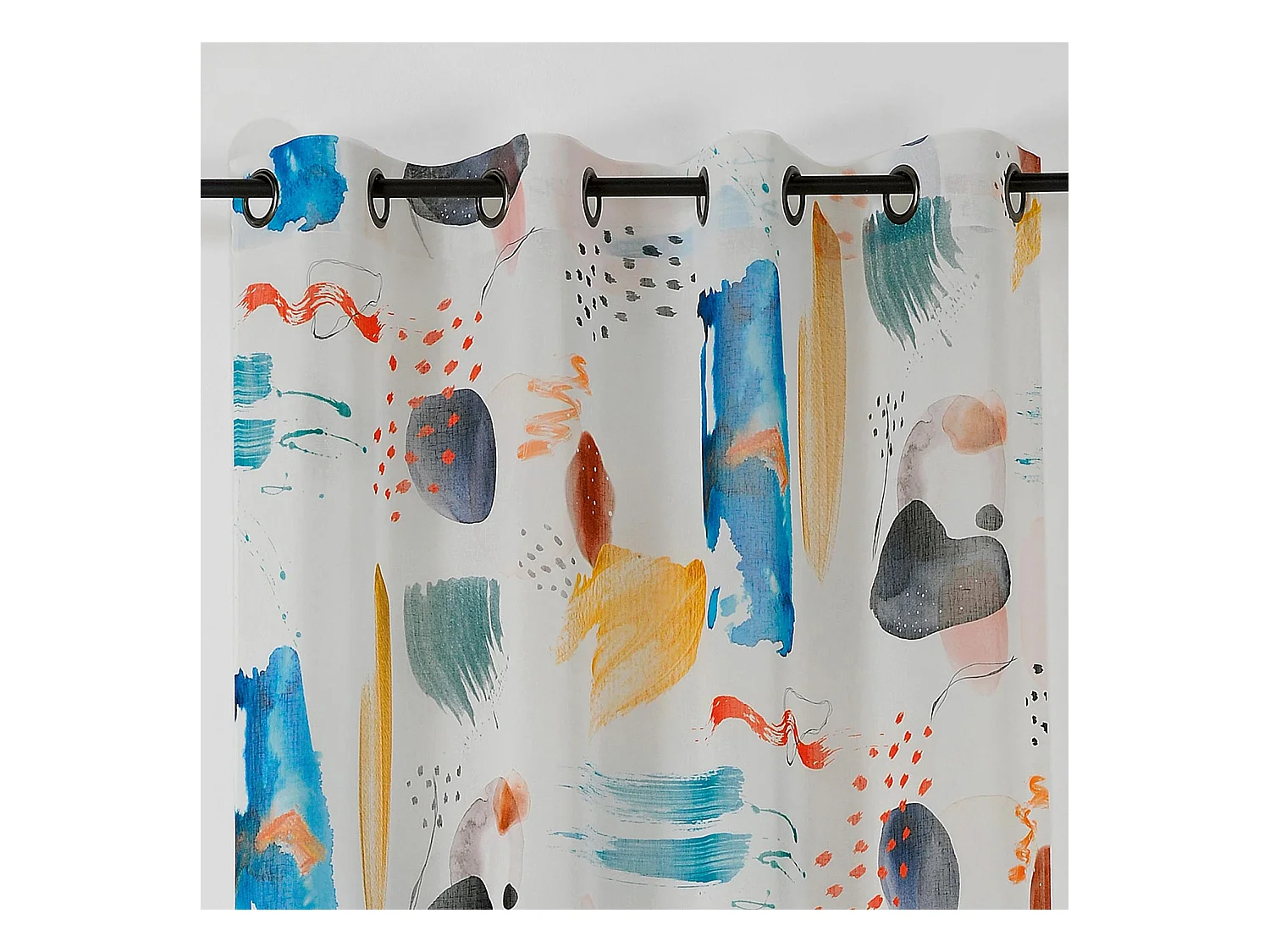 Voilage tamisant impressions abstraites