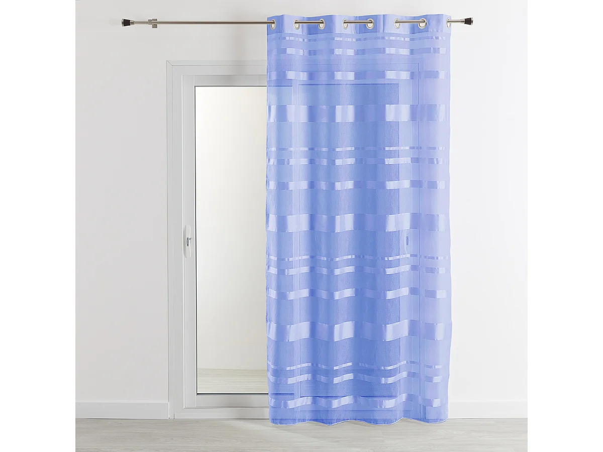 Voilage rayures horizontales tamisantes