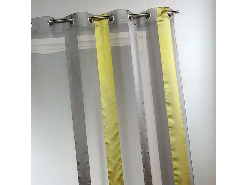 Visillo bicolor a rayas verticales