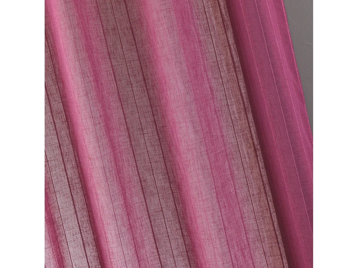 Voilage étamine unie à rayures verticales