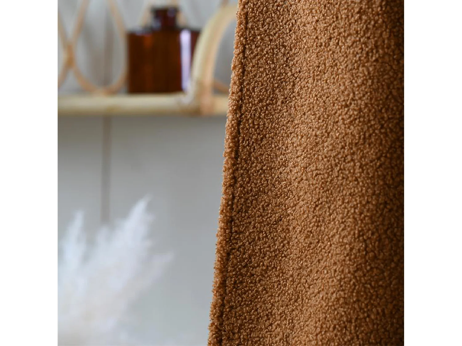 Ösenvorhang in Bouclé-Optik 140 x 260 cm