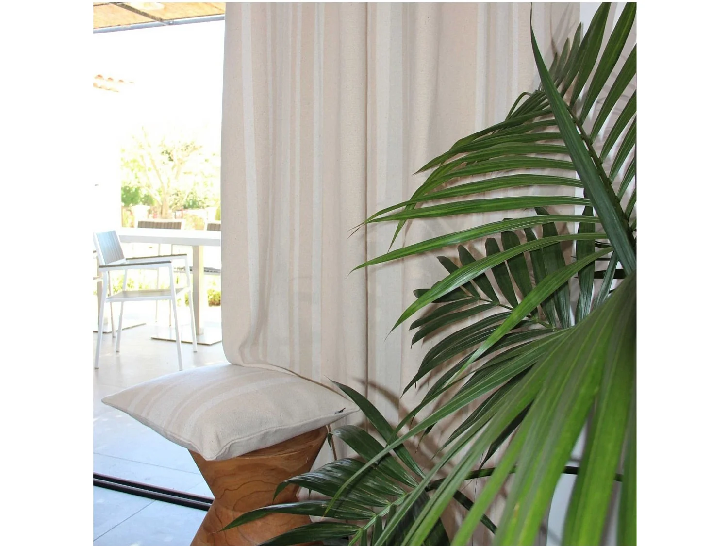 Rideau coton épais Rustique à oeillets