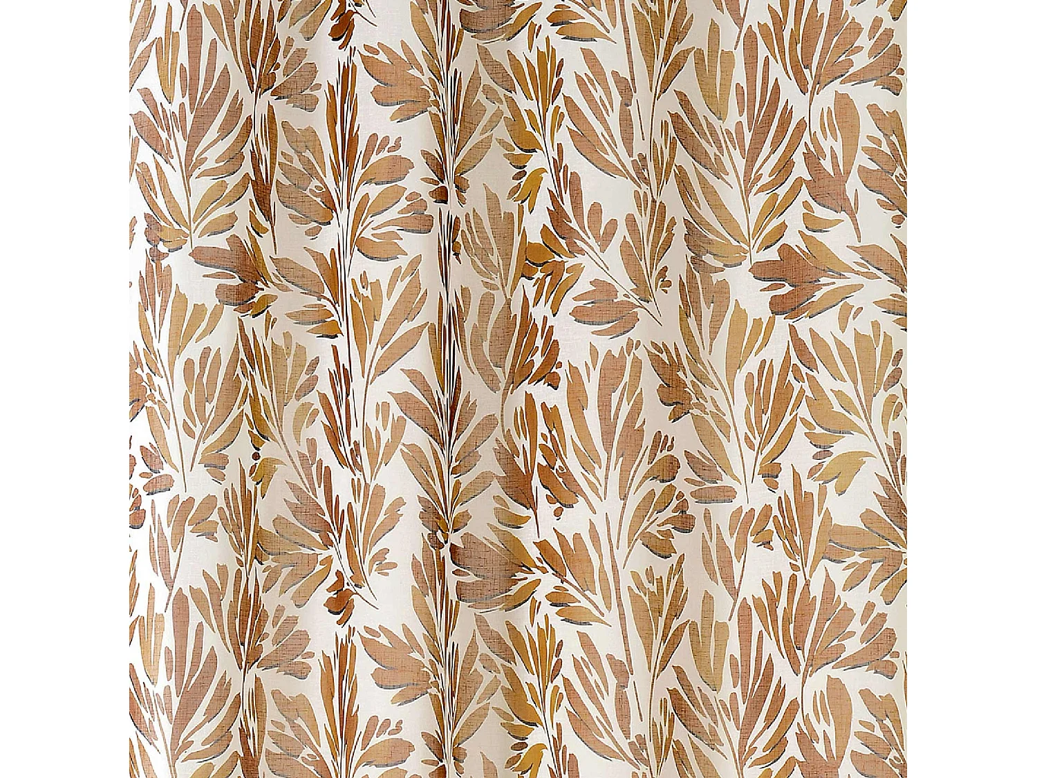 Rideau tamisant aux feuillages aquarellés