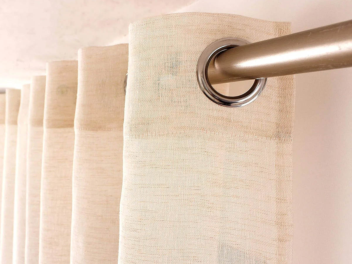 Rideau Voilage Effet Lin "Maya" 140x240cm Écru