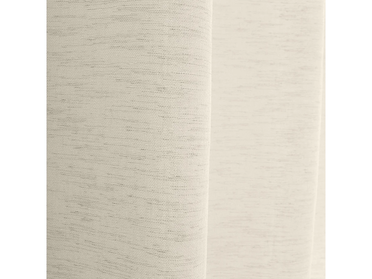 Rideau Voilage Effet Lin "Maya" 140x240cm Écru