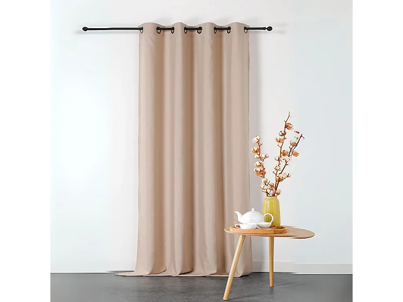 Flammhemmender Vorhang aus Halbmattenstoff nicht feuerfest M1 135 x 240 cm