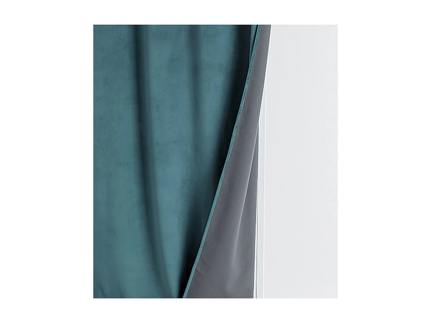 Cortina aislante y opaca de terciopelo forrada polar 135 x 280 cm