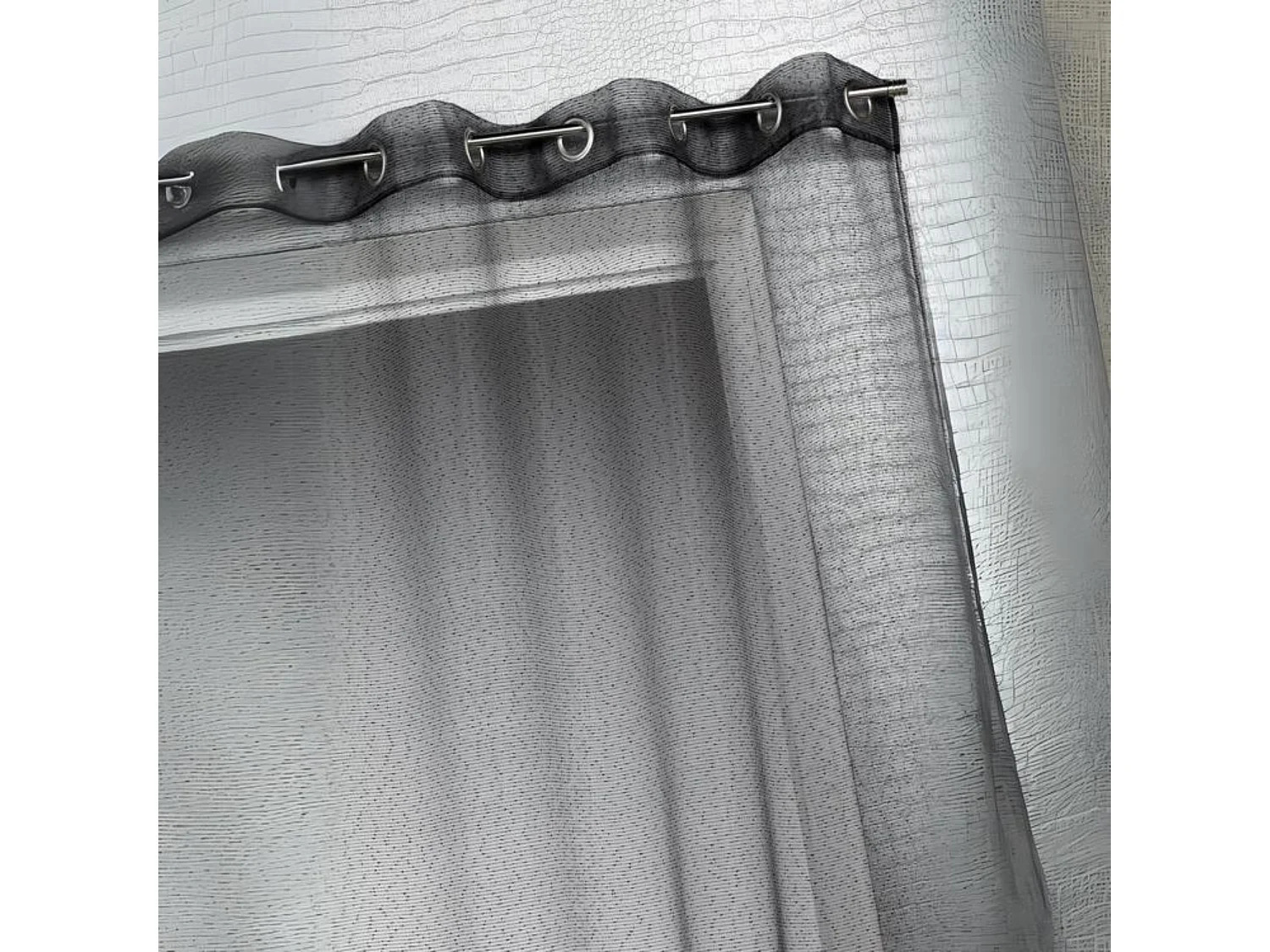 Visillo organza finas rayas horizontales