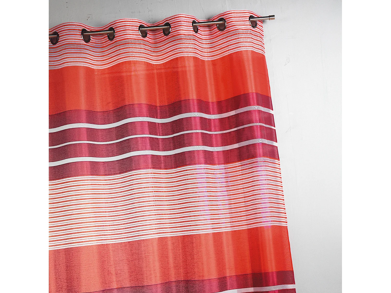 Visillo fantasía a rayas horizontales