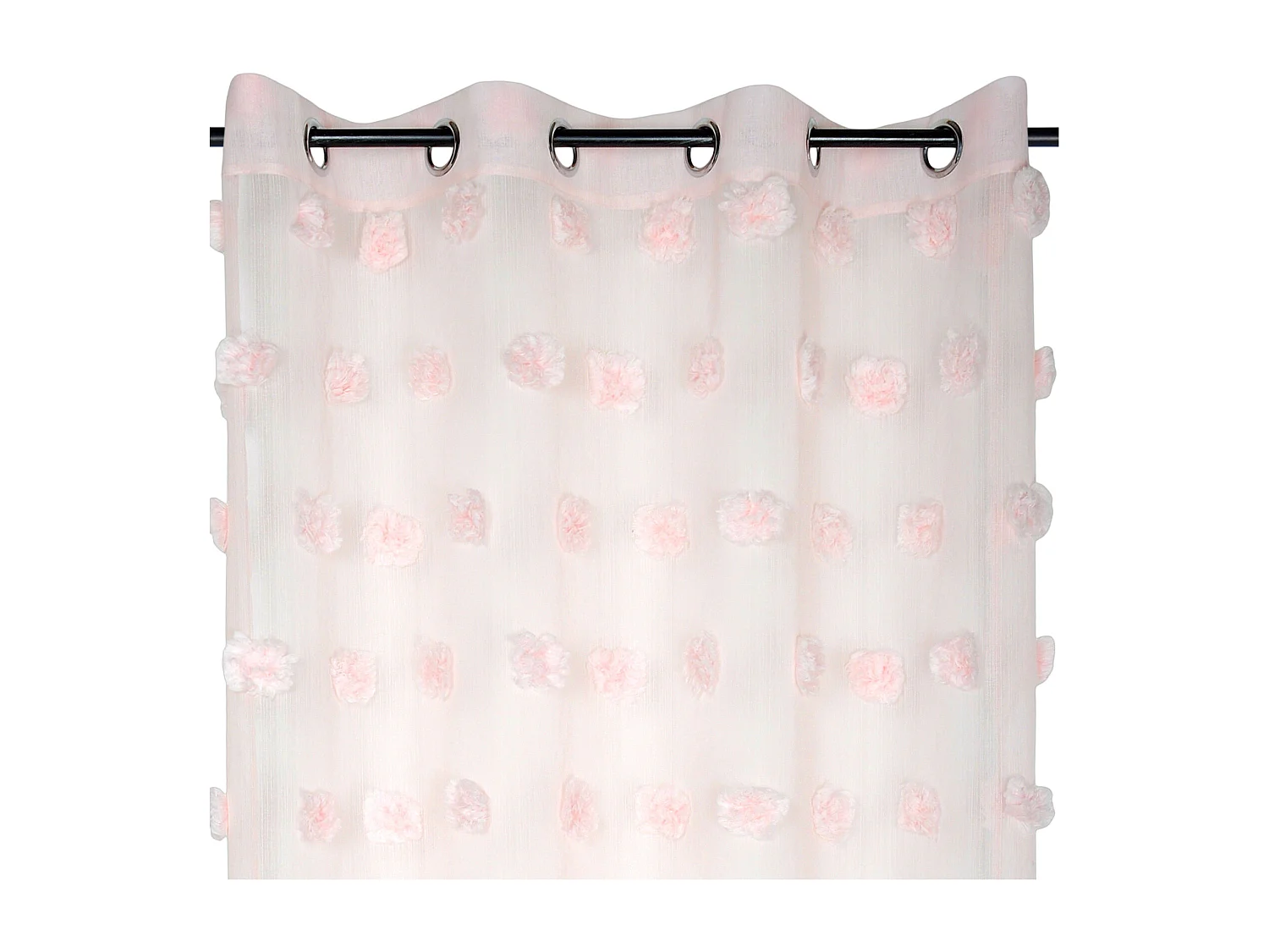 Voile mit bestickten Pompons