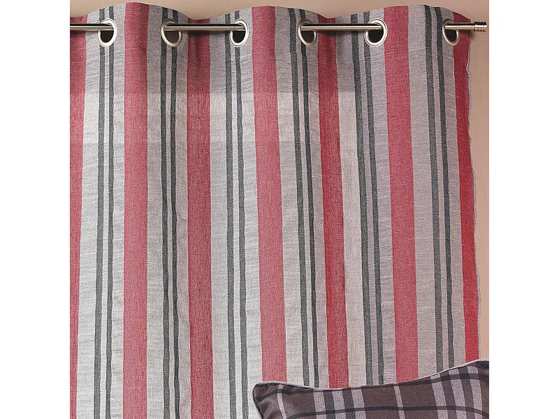 Visillo de estameña rayas verticales