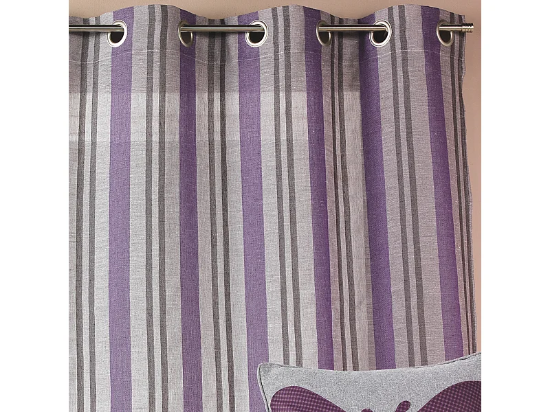 Visillo de estameña rayas verticales