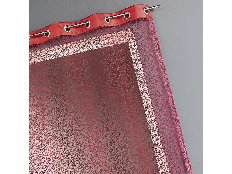 Voilage filet avec parement taffetas