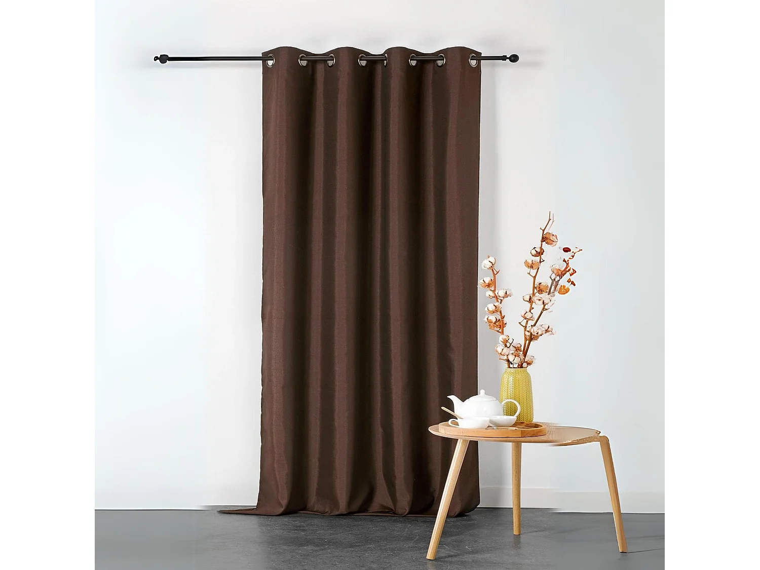 Flammhemmender Vorhang aus Halbmattenstoff nicht feuerfest M1 135 x 240 cm