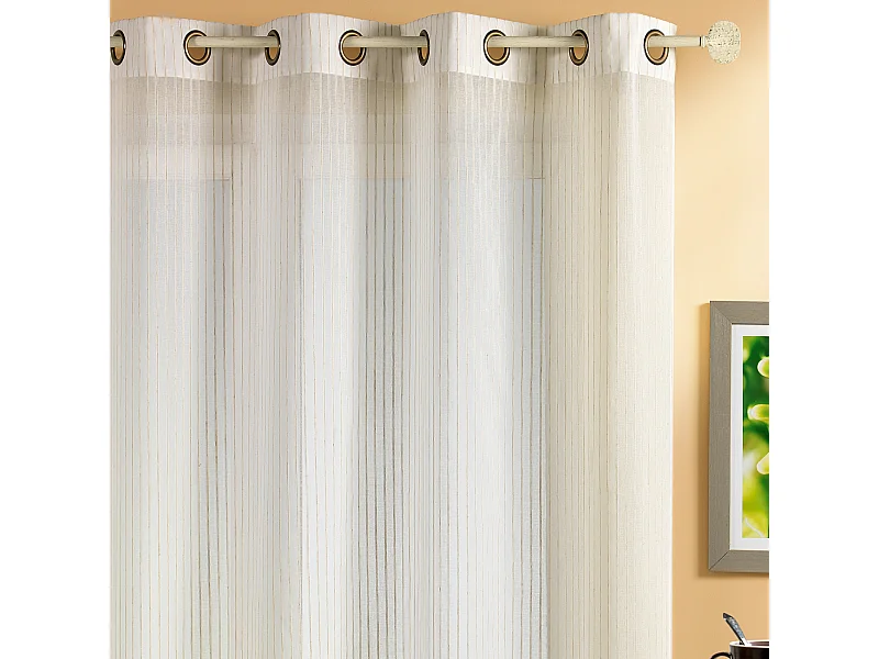 Vorhang aus Etamine mit vertikalen Streifen
