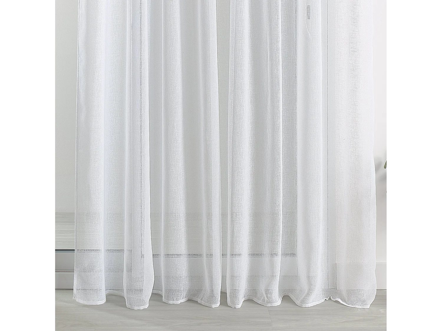 Transparente efecto lino con fruncidos