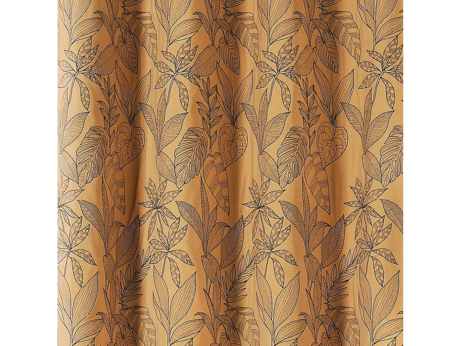 Rideau aux feuilles stylisées