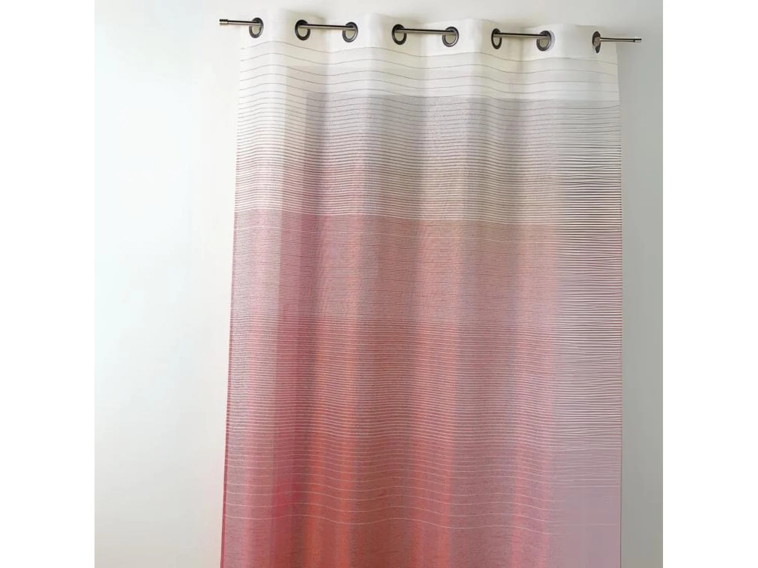 Voilage fantaisie à rayures horizontales dégradées