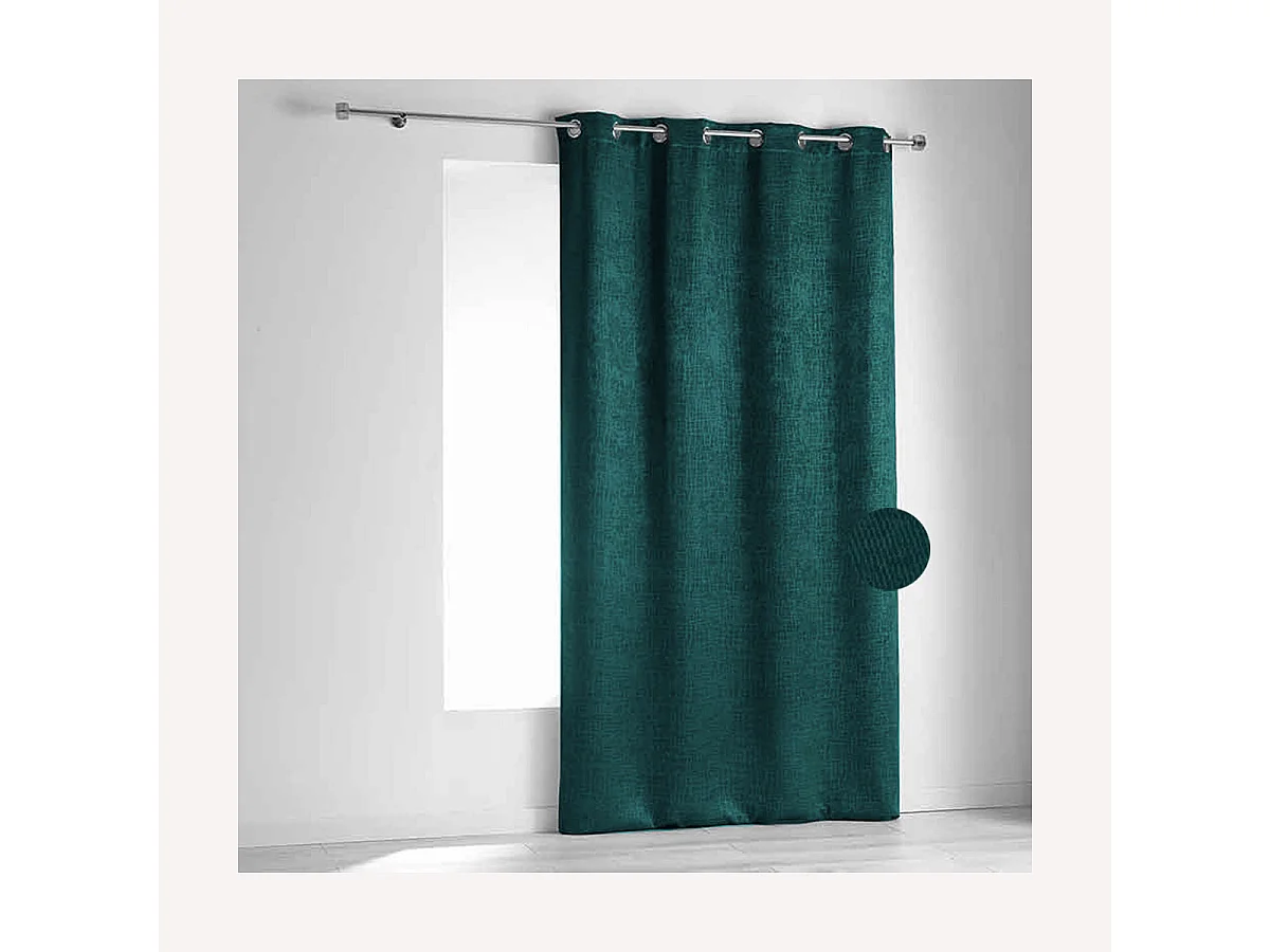 Cortina ignífuga M1 de terciopelo color fiordo 140 x 260 cm