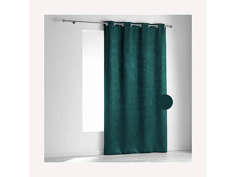 Cortina ignífuga M1 de terciopelo color fiordo 140 x 260 cm