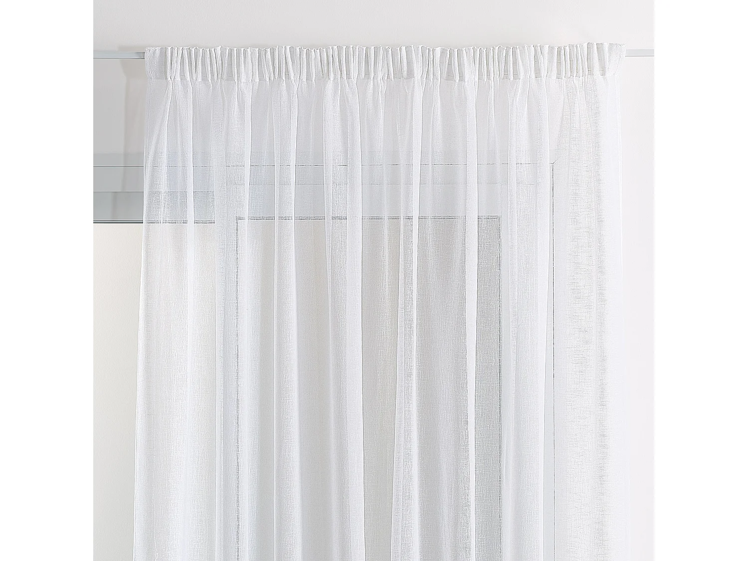 Transparente efecto lino con fruncidos