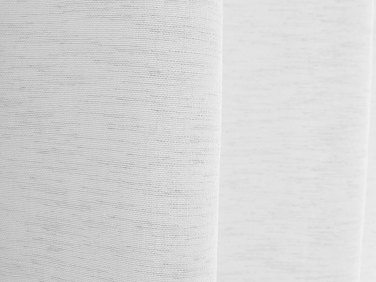 Rideau Voilage Effet Lin "Maya" 140x240cm Blanc