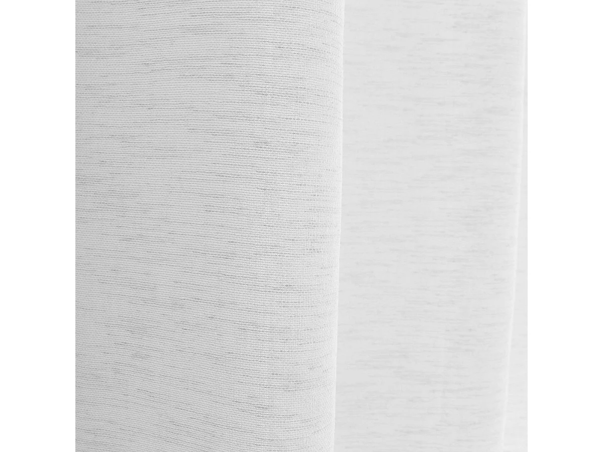 Rideau Voilage Effet Lin "Maya" 140x240cm Blanc