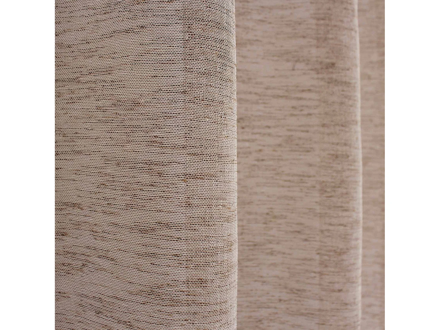 Rideau Voilage XXL Effet Lin "Maya" 300x240cm Vison