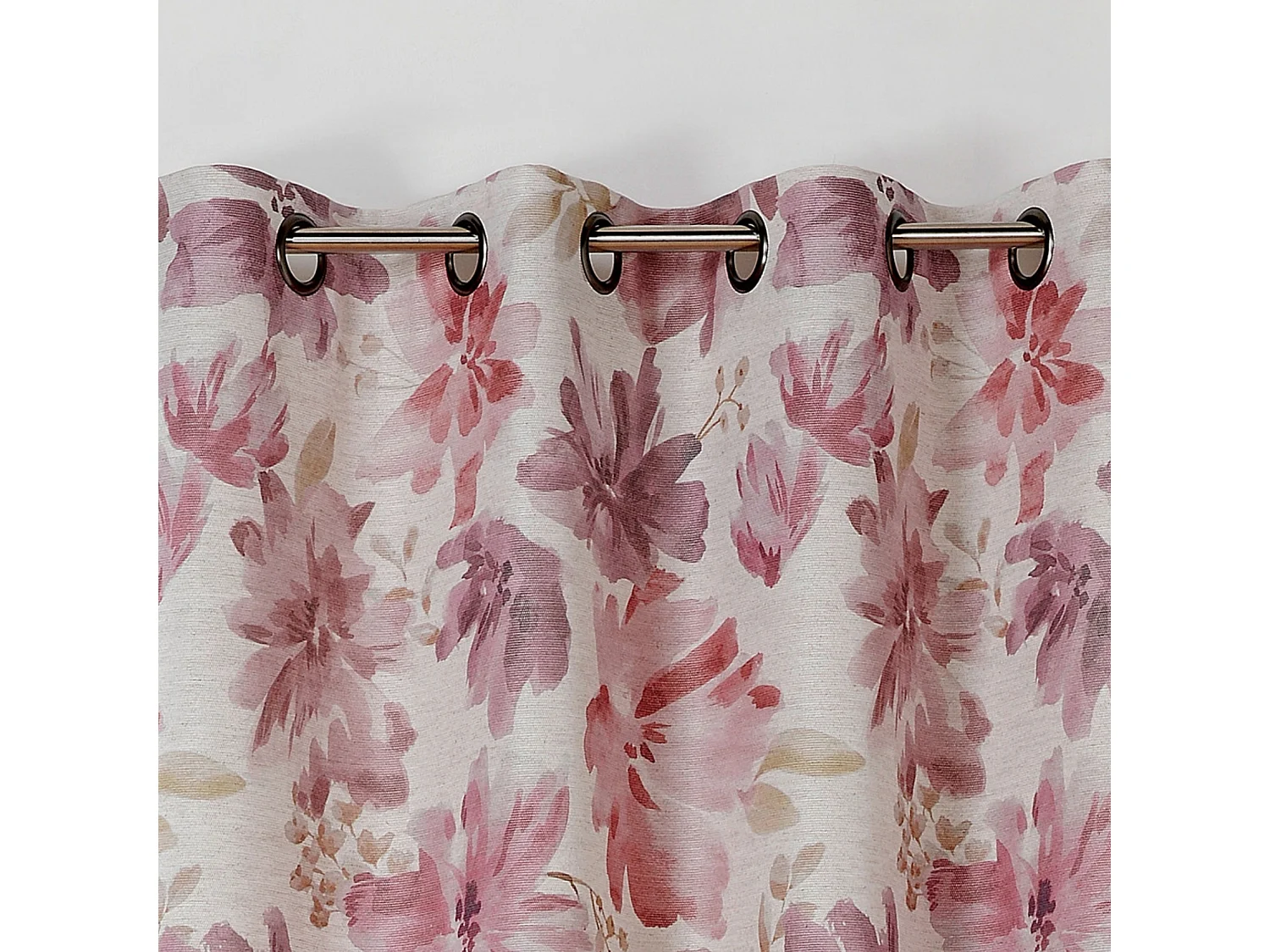 Verdunklungsvorhang mit aquarellierten Blumen 145 x 260 cm