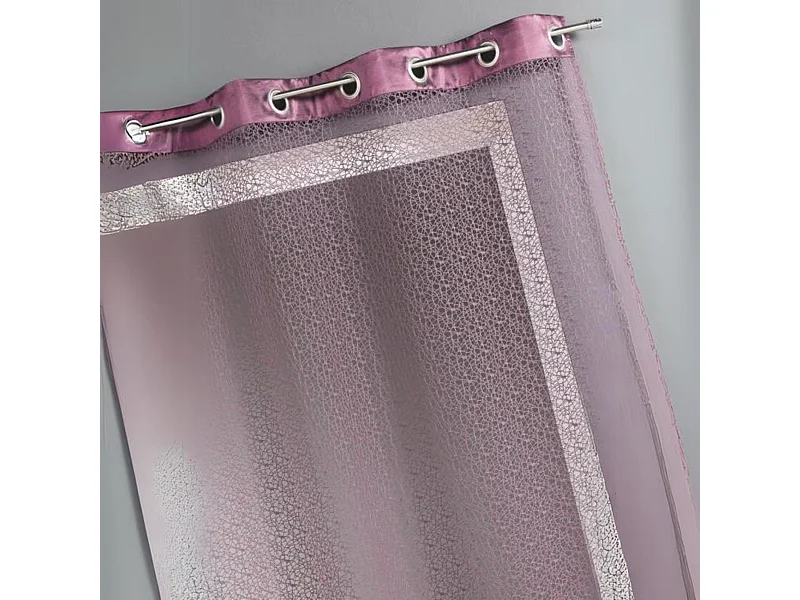 Voilage filet avec parement taffetas