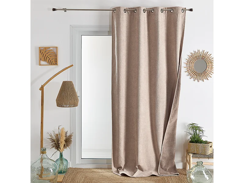 Doppelseitiger Thermo und Verdunkelungsvorhang mit Schwamm-Optik 140 x 260 cm