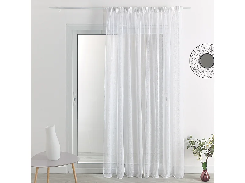 Transparente efecto lino con fruncidos