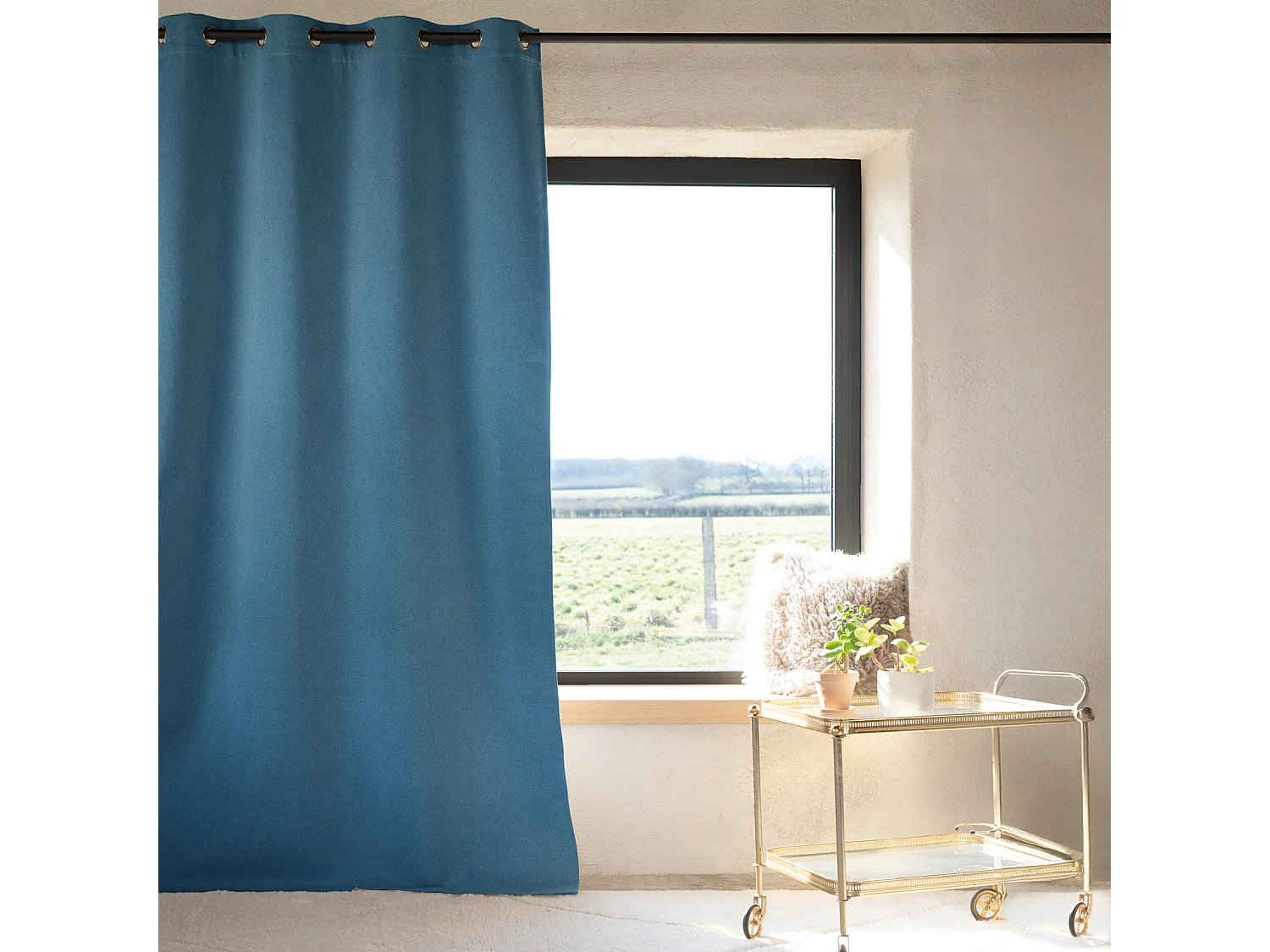 Cortina 100% opaca de doble cara para muebles 135 x 260 cm