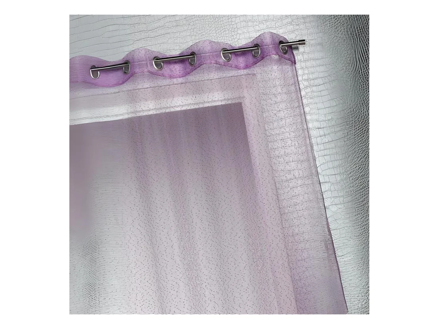Voilage organza à fines rayures horizontales