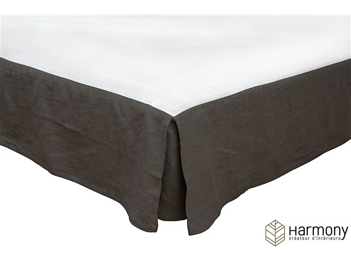 Cache sommier Harmony en 100% lin lavé
