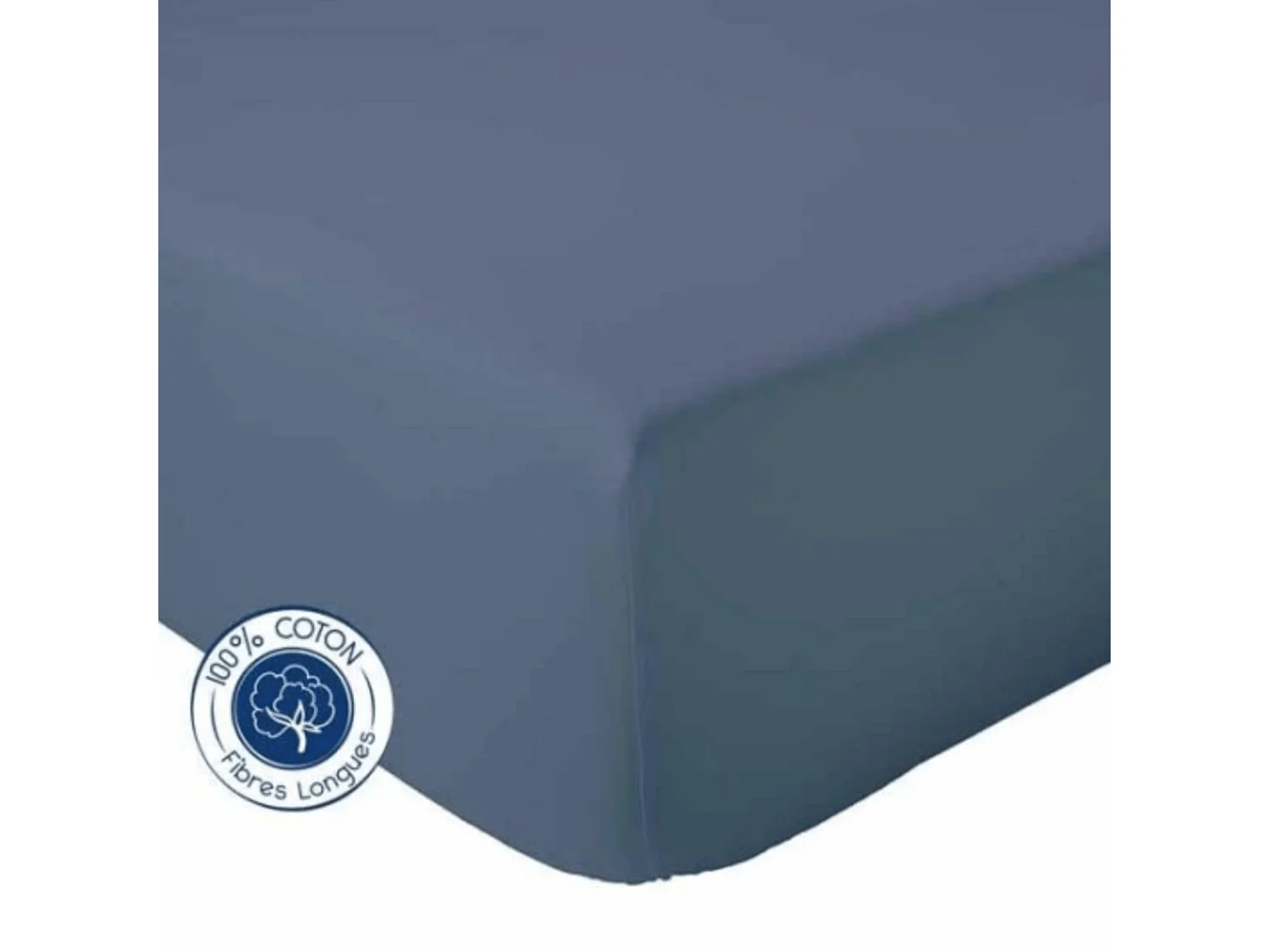 Drap Housse Uni bonnet 30 cm 100% Coton