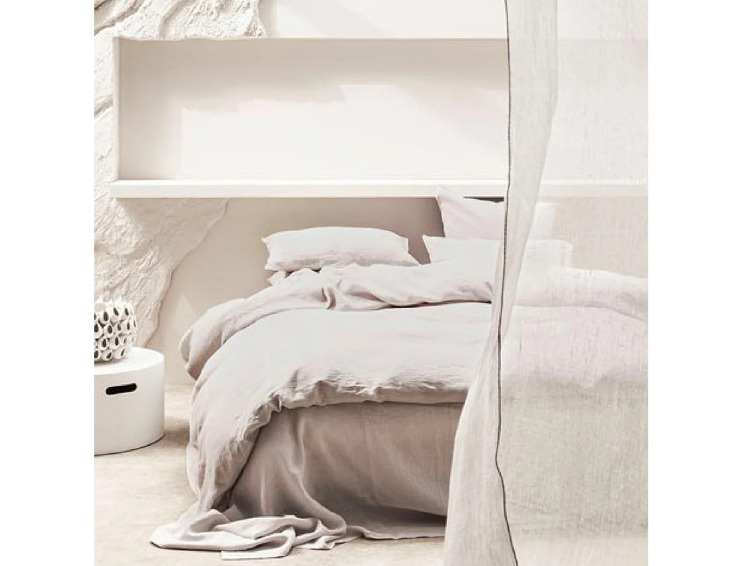 Drap Housse Harmony en 100% Lin Lavé