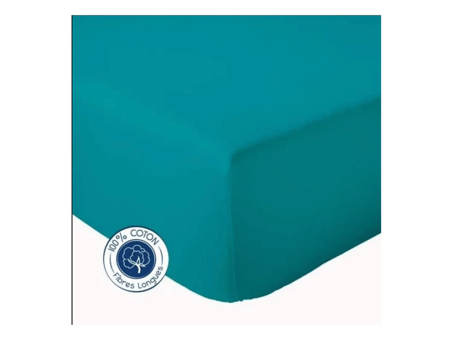 Drap Housse Uni bonnet 30 cm 100% Coton