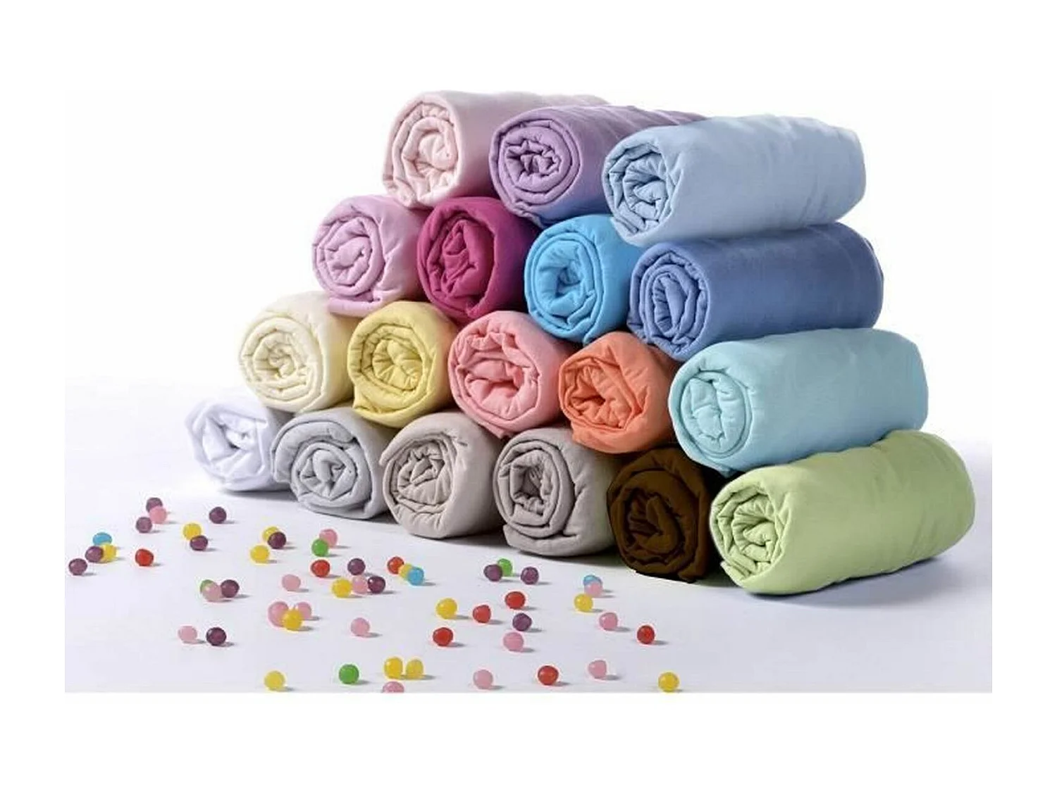 Sábana bajera todo en 1 lisa - Jersey - oeko-Tex - Perla - 70 x 140 cm