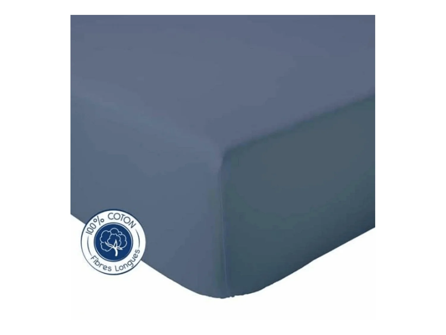 Drap Housse Uni bonnet 30 cm 100% Coton