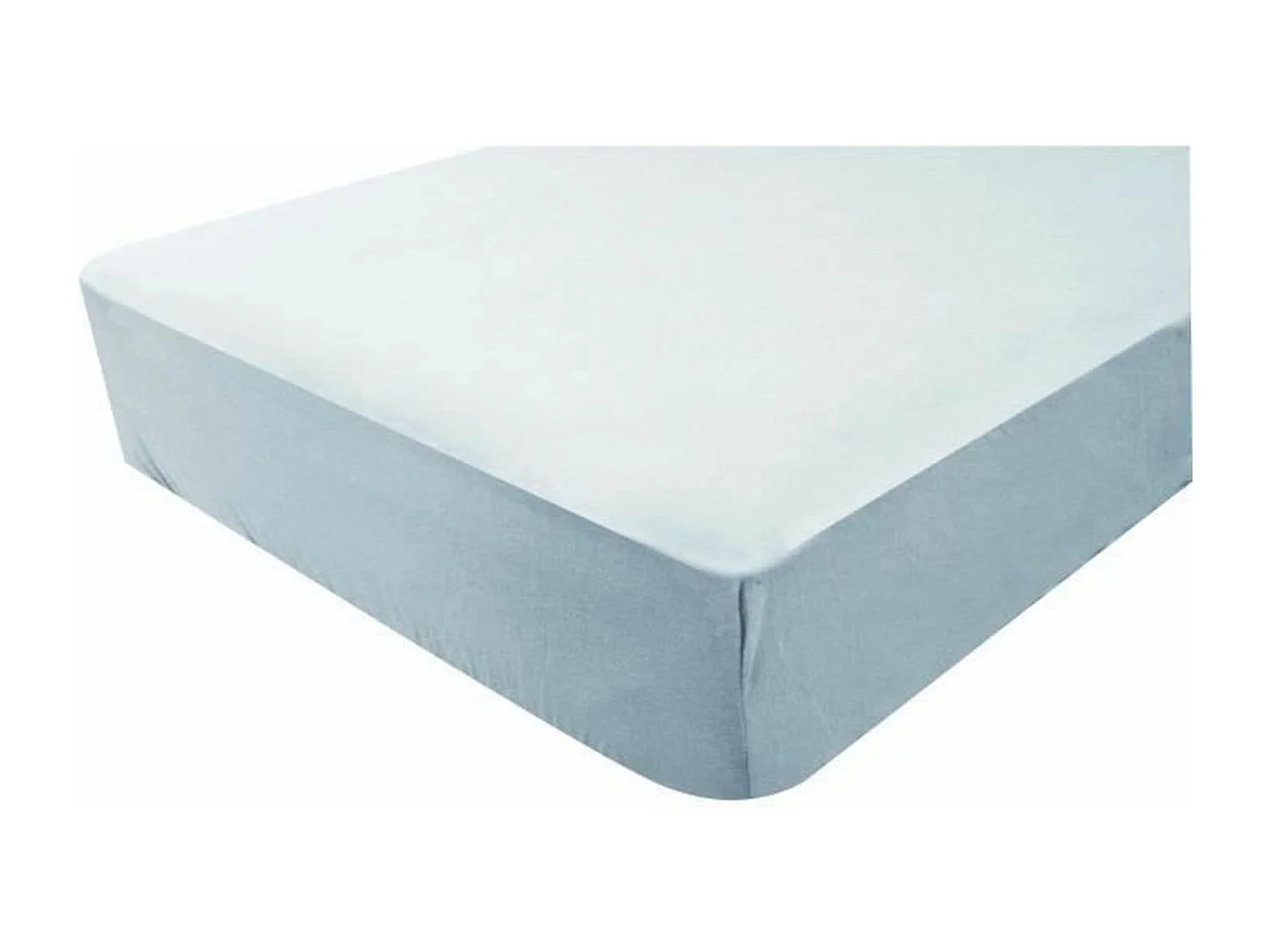 Set van 2 jersey hoeslakens 70 x 140 cm wit/parel