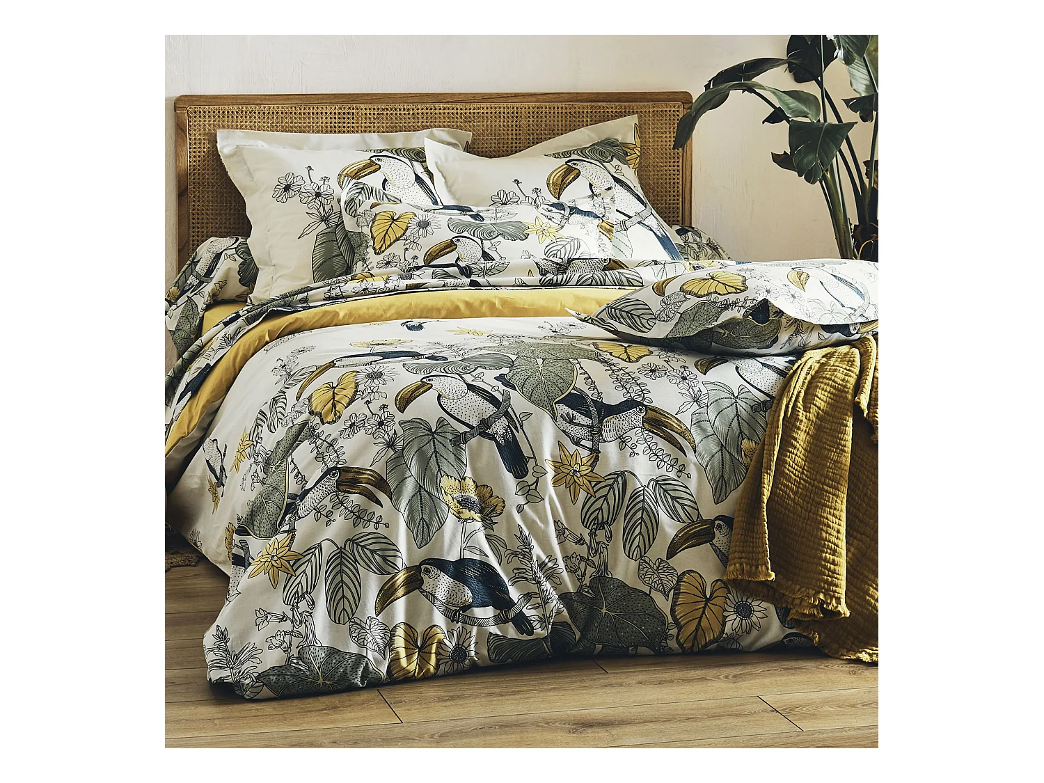Ensemble draps et taie Toco