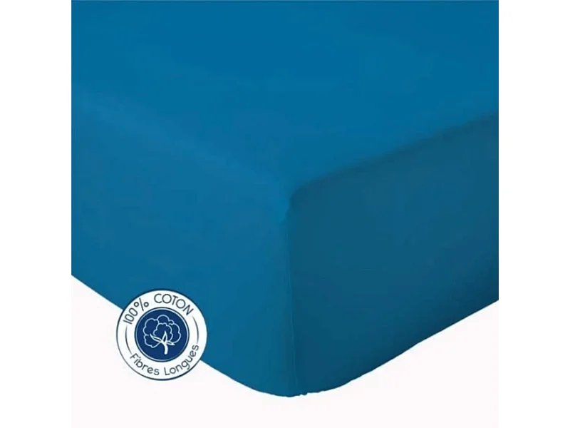 Drap Housse Uni bonnet 30 cm 100% Coton