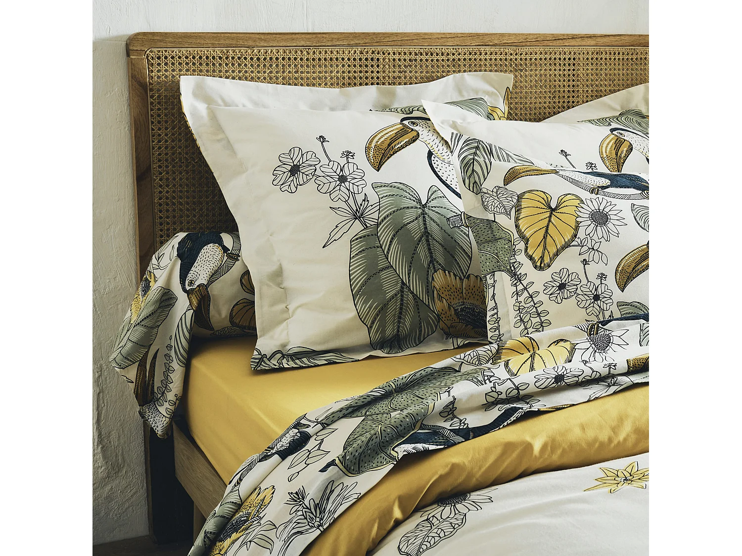 Ensemble draps et traversin Toco