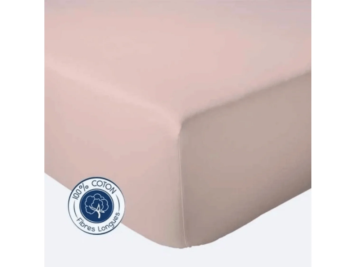 Drap Housse Uni bonnet 30 cm 100% Coton